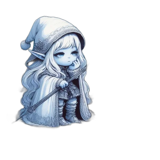 staff, jacket, face, fantasy art transparent PNG cut-out