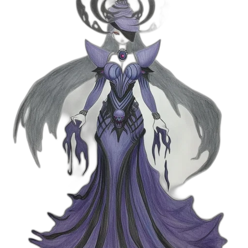 dress, staff, creature, crown transparent PNG cut-out