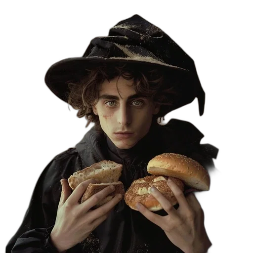 hat, food, face, jacket transparent PNG cut-out
