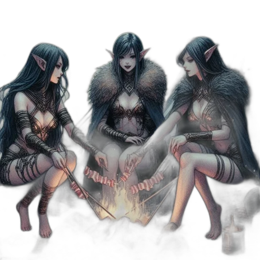 fantasy art, concept art, comic book art, pixel art transparent PNG cut-out