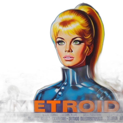 robot, vintage, movie, poster transparent PNG cut-out