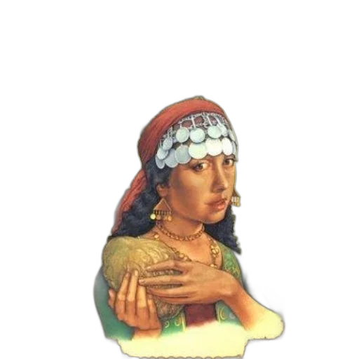 jewelry, staff, face, hat transparent PNG cut-out