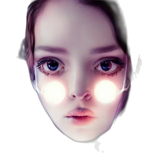 face, mask, robot, creature transparent PNG cut-out