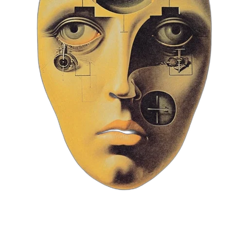 mask, face, jewelry, robot transparent PNG cut-out