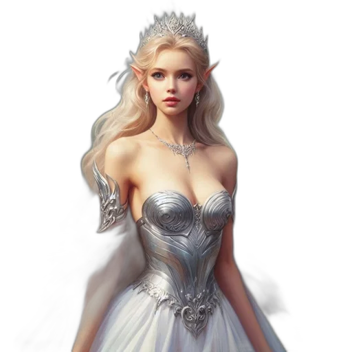 dress, dragon, crown, fantasy art transparent PNG cut-out