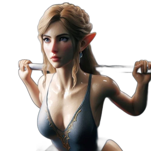 sword, fantasy art, concept art, 3d render transparent PNG cut-out
