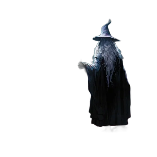 hat, staff, dress, creature transparent PNG cut-out