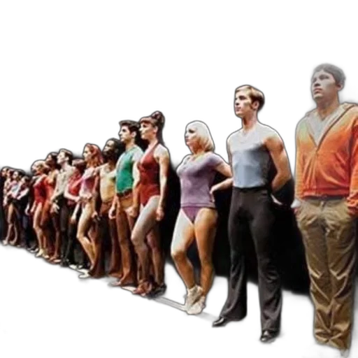 concept art, group, dancers, stands transparent PNG cut-out