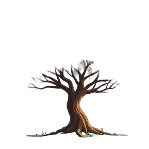 tree, staff, hair, crown transparent PNG cut-out