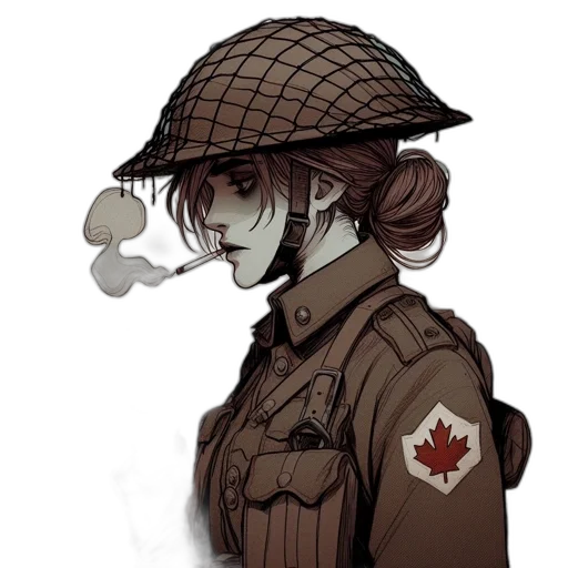 hat, jacket, weapon, face transparent PNG cut-out