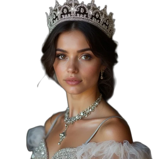 crown, jewelry, dress, face transparent PNG cut-out