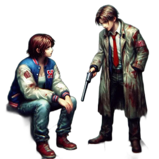 jacket, pixel art, concept art, cyberpunk transparent PNG cut-out