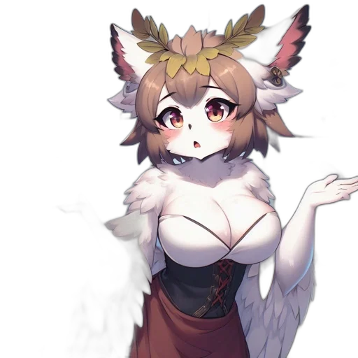 staff, dress, creature, animal transparent PNG cut-out