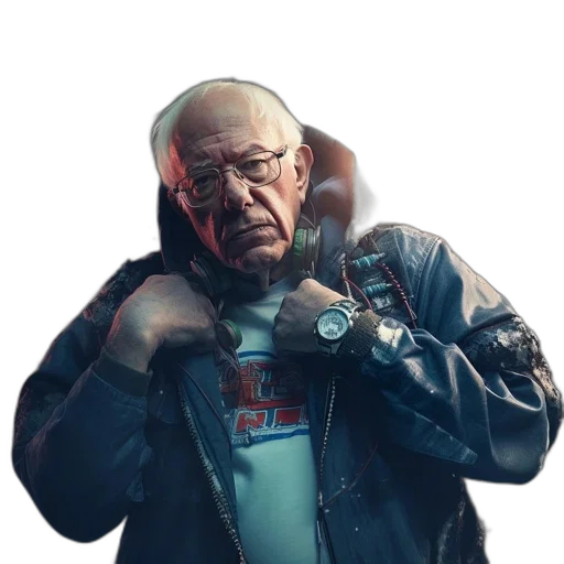 jacket, staff, face, weapon transparent PNG cut-out