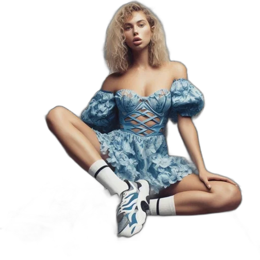 dress, shoes, hair, concept art transparent PNG cut-out