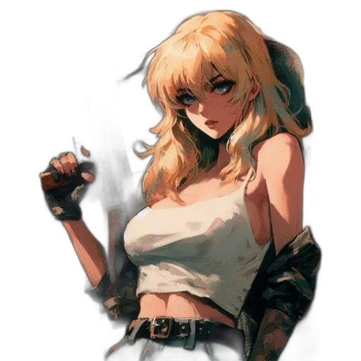 weapon, dress, jacket, staff transparent PNG cut-out