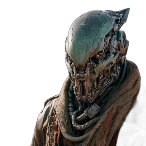 mask, creature, face, robot transparent PNG cut-out