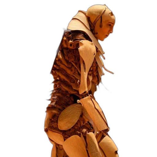 robot, dress, concept art, 3d render transparent PNG cut-out
