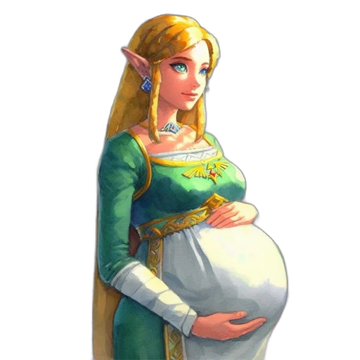 dress, crown, staff, pixel art transparent PNG cut-out