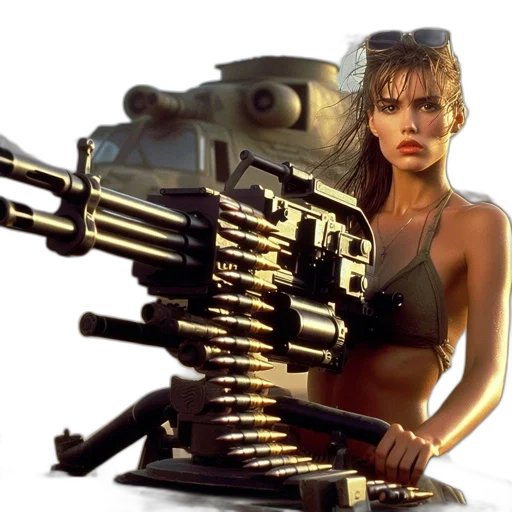weapon, robot, cyberpunk, concept art transparent PNG cut-out