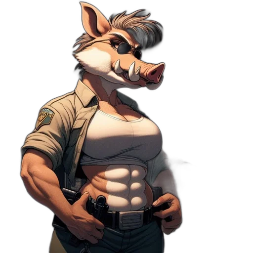 animal, staff, jacket, weapon transparent PNG cut-out