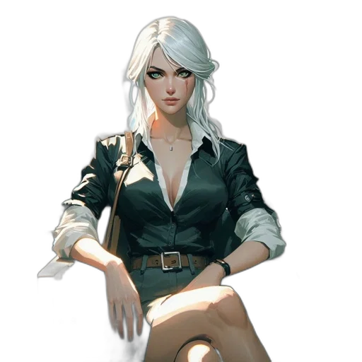 staff, jacket, dress, face transparent PNG cut-out