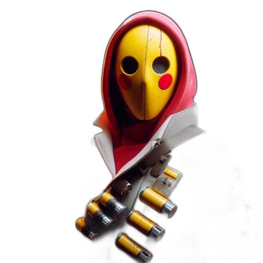 weapon, mask, robot, staff transparent PNG cut-out