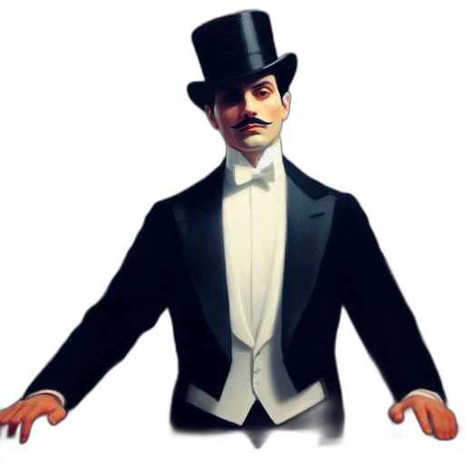 hat, staff, face, concept art transparent PNG cut-out