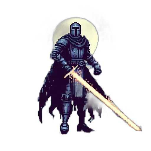 sword, staff, weapon, pixel art transparent PNG cut-out