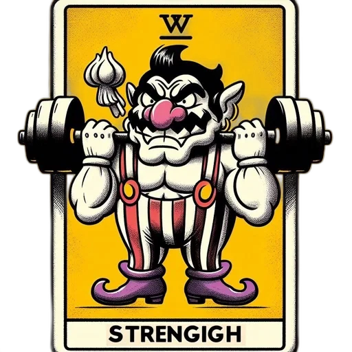 weapon, illustrated, humorous, strongman transparent PNG cut-out