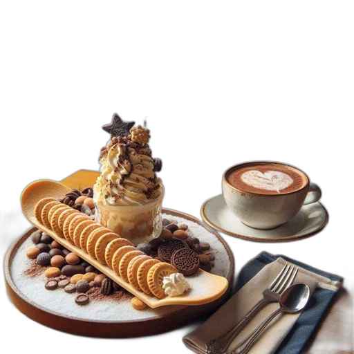 food, photorealistic, 3d render, array transparent PNG cut-out