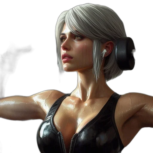 concept art, cyberpunk, comic book art, photorealistic transparent PNG cut-out