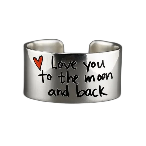 jewelry, sterling, cuff, handwriting transparent PNG cut-out