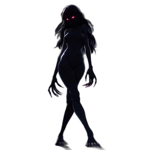 creature, dress, hair, robot transparent PNG cut-out