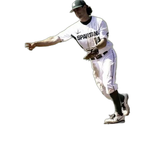 baseball, player, wearing, white transparent PNG cut-out