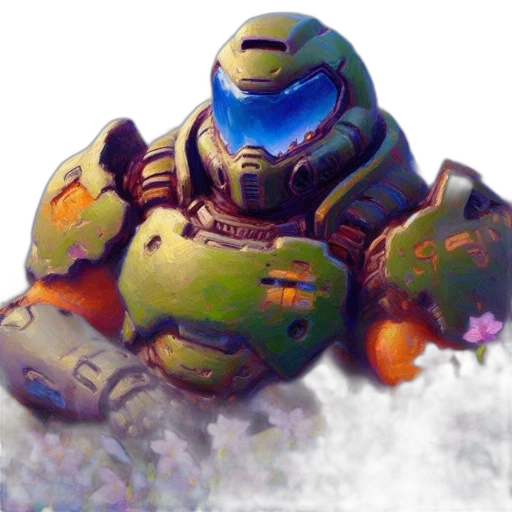 robot, weapon, face, creature transparent PNG cut-out