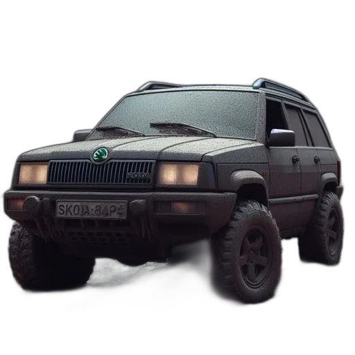 car, weapon, 3d render, photorealistic transparent PNG cut-out