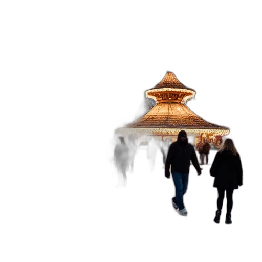 umbrella, hat, mask, 3d render transparent PNG cut-out