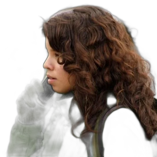 hair, face, jacket, mask transparent PNG cut-out