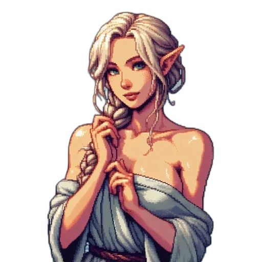 dress, staff, jewelry, dragon transparent PNG cut-out