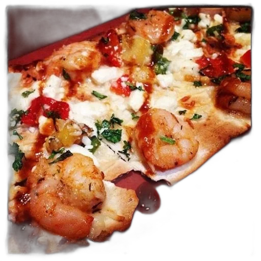 food, pizza, shrimp, cheese transparent PNG cut-out
