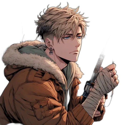 staff, jacket, weapon, sword transparent PNG cut-out