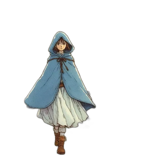 dress, jacket, staff, concept art transparent PNG cut-out