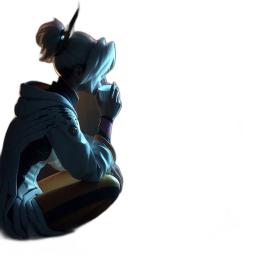 jacket, staff, mask, robot transparent PNG cut-out