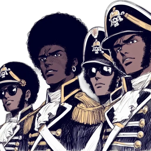 crown, staff, hat, jacket transparent PNG cut-out