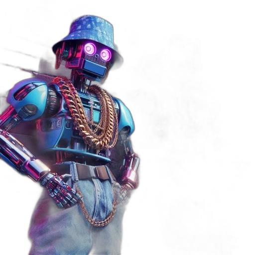 robot, sword, weapon, cyberpunk transparent PNG cut-out