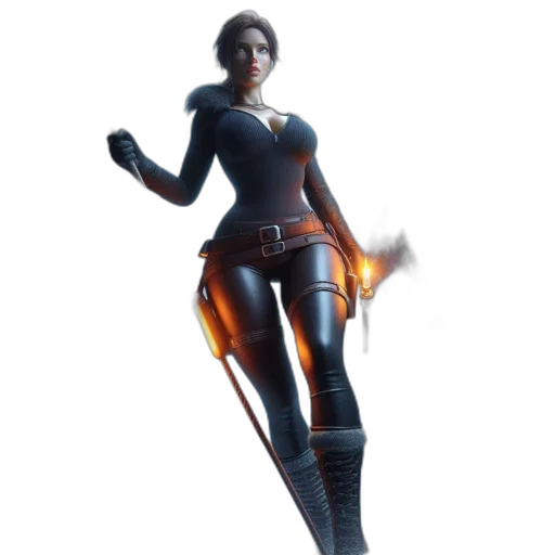 weapon, jacket, staff, dress transparent PNG cut-out