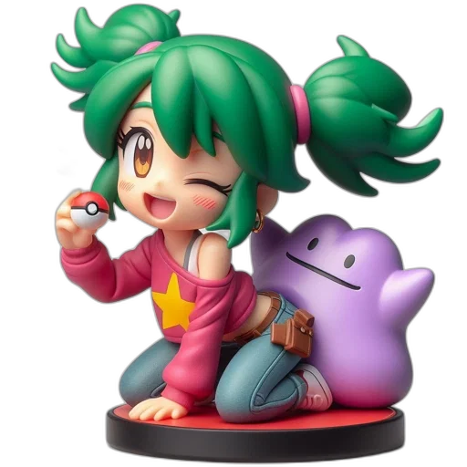 concept art, 3d render, pixel art, vaporwave transparent PNG cut-out