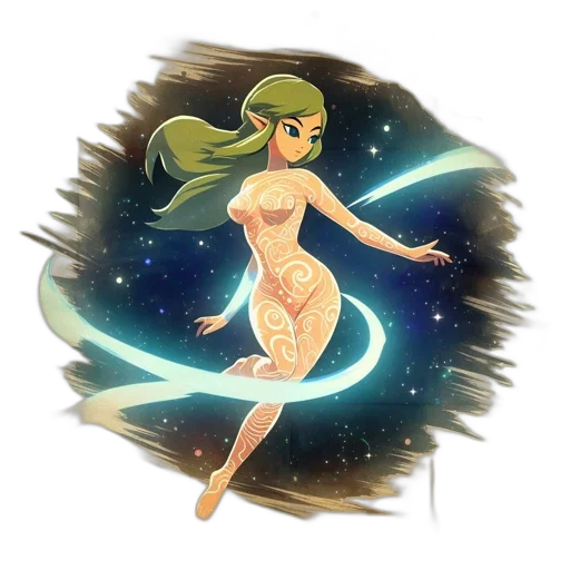 dress, staff, fantasy art, concept art transparent PNG cut-out