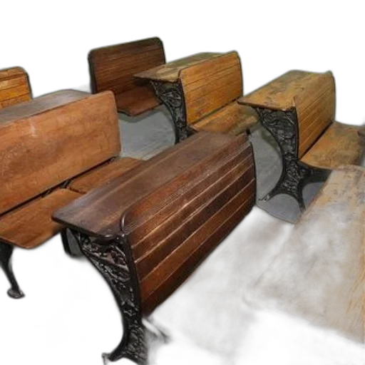 furniture, 3d render, vintage, wooden transparent PNG cut-out